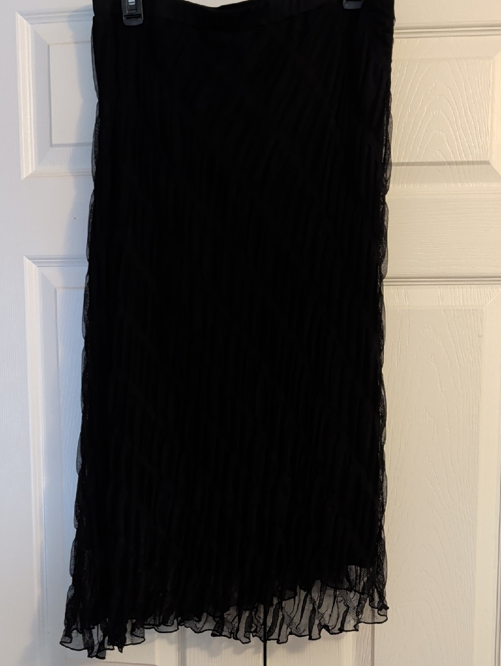 JohnPaulRichard Black Maxi Skirt - Sheer Layered Texture